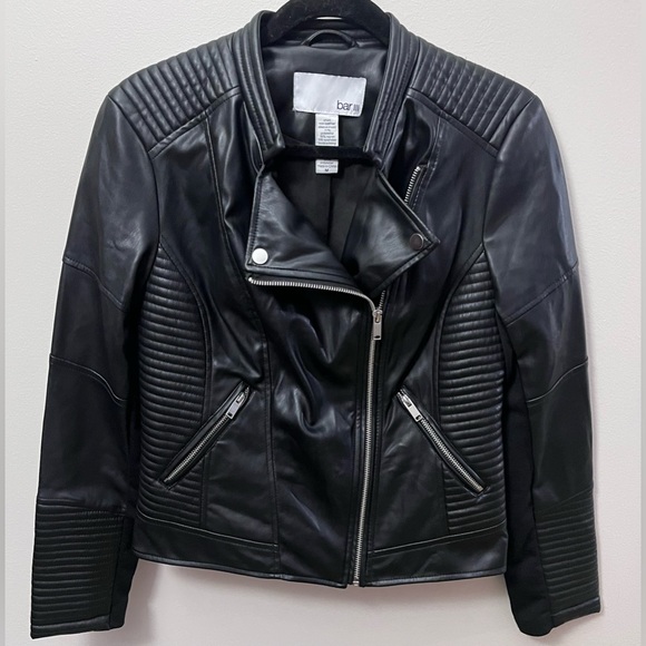 Bar III Jackets & Blazers - NWOT Bar III Quilted Black Leather Jacket